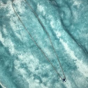 silver aquamarine necklace